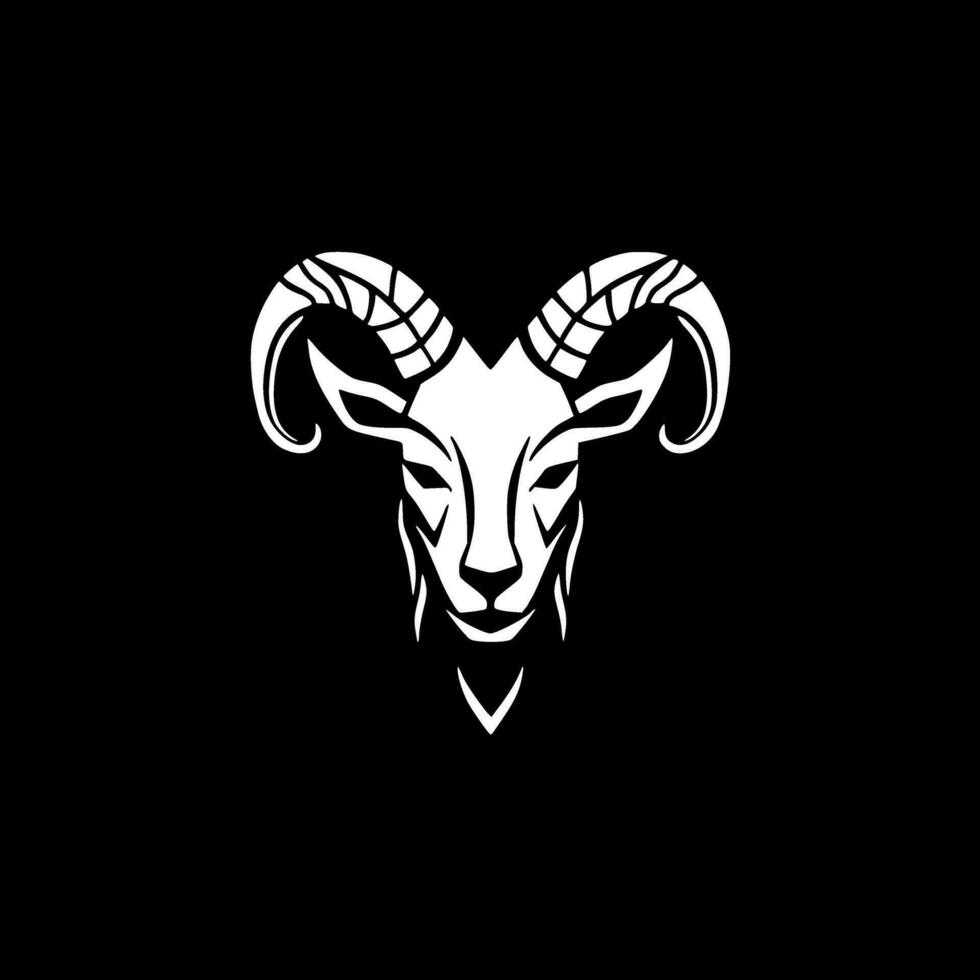chèvre, noir et blanc vecteur illustration