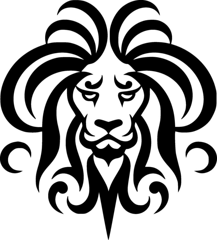 Lion - minimaliste et plat logo - vecteur illustration