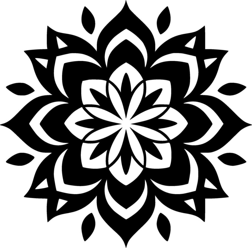 mandala, noir et blanc vecteur illustration