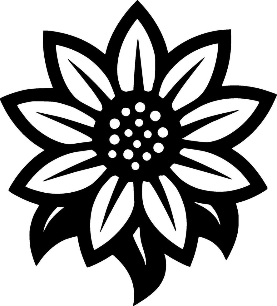 fleur - minimaliste et plat logo - vecteur illustration