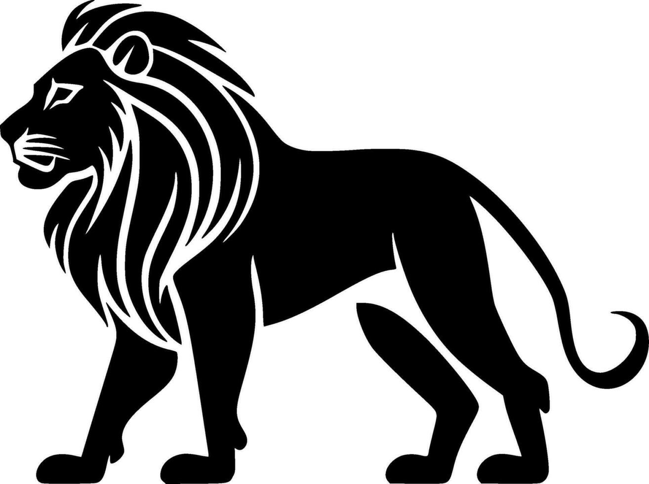 Lion - minimaliste et plat logo - vecteur illustration