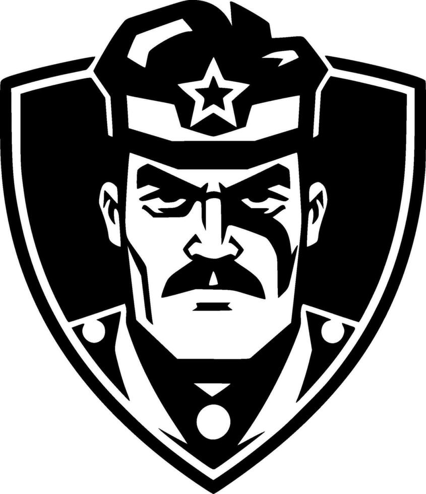 militaire - minimaliste et plat logo - vecteur illustration