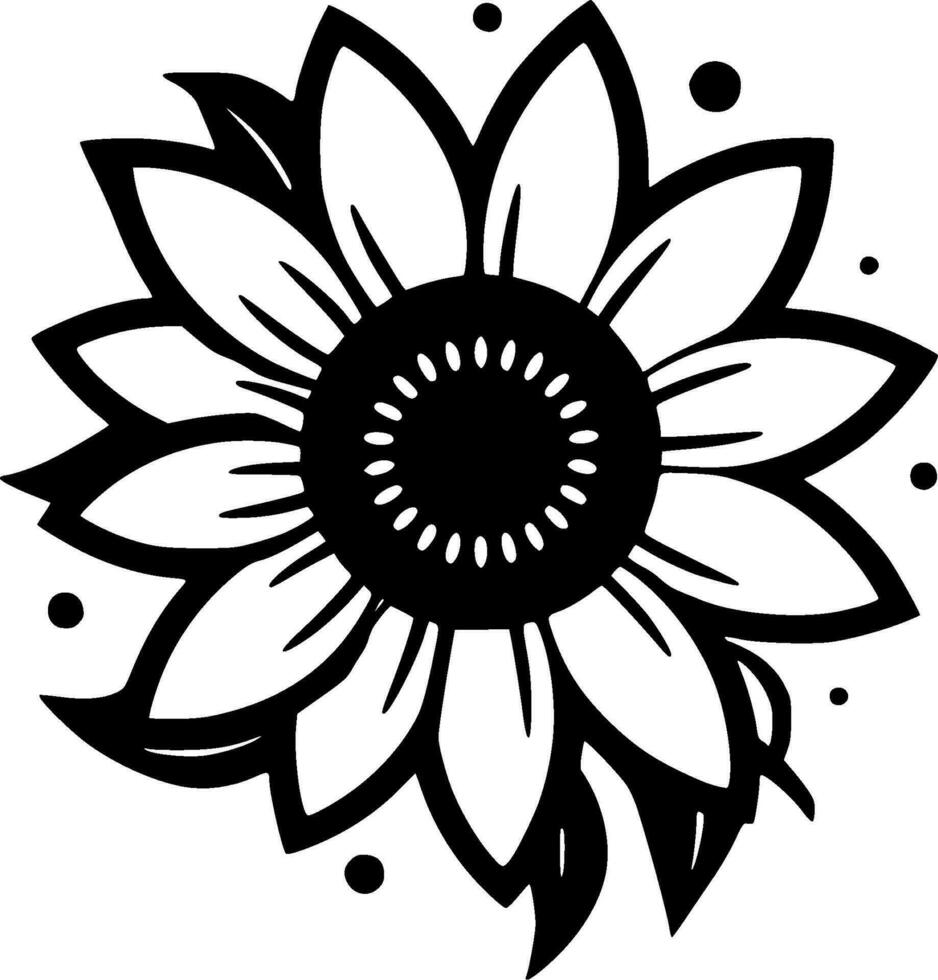 fleur, minimaliste et Facile silhouette - vecteur illustration