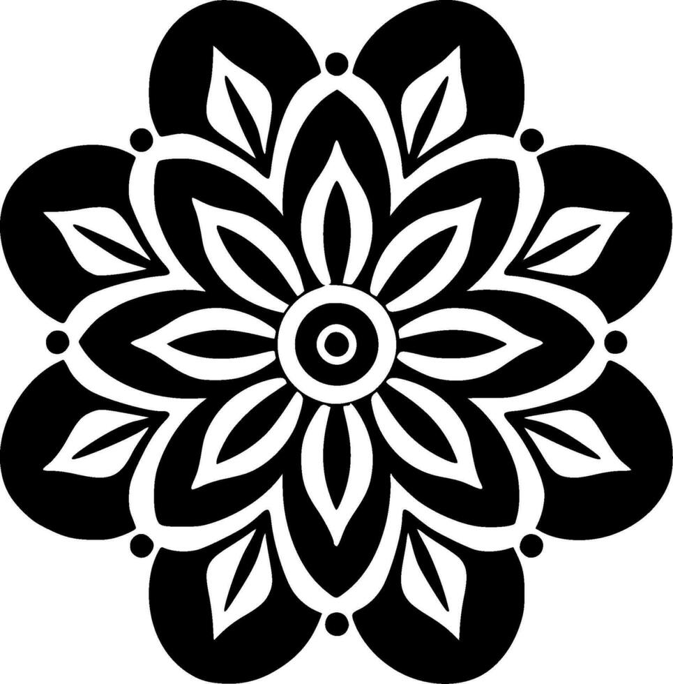 mandala - minimaliste et plat logo - vecteur illustration