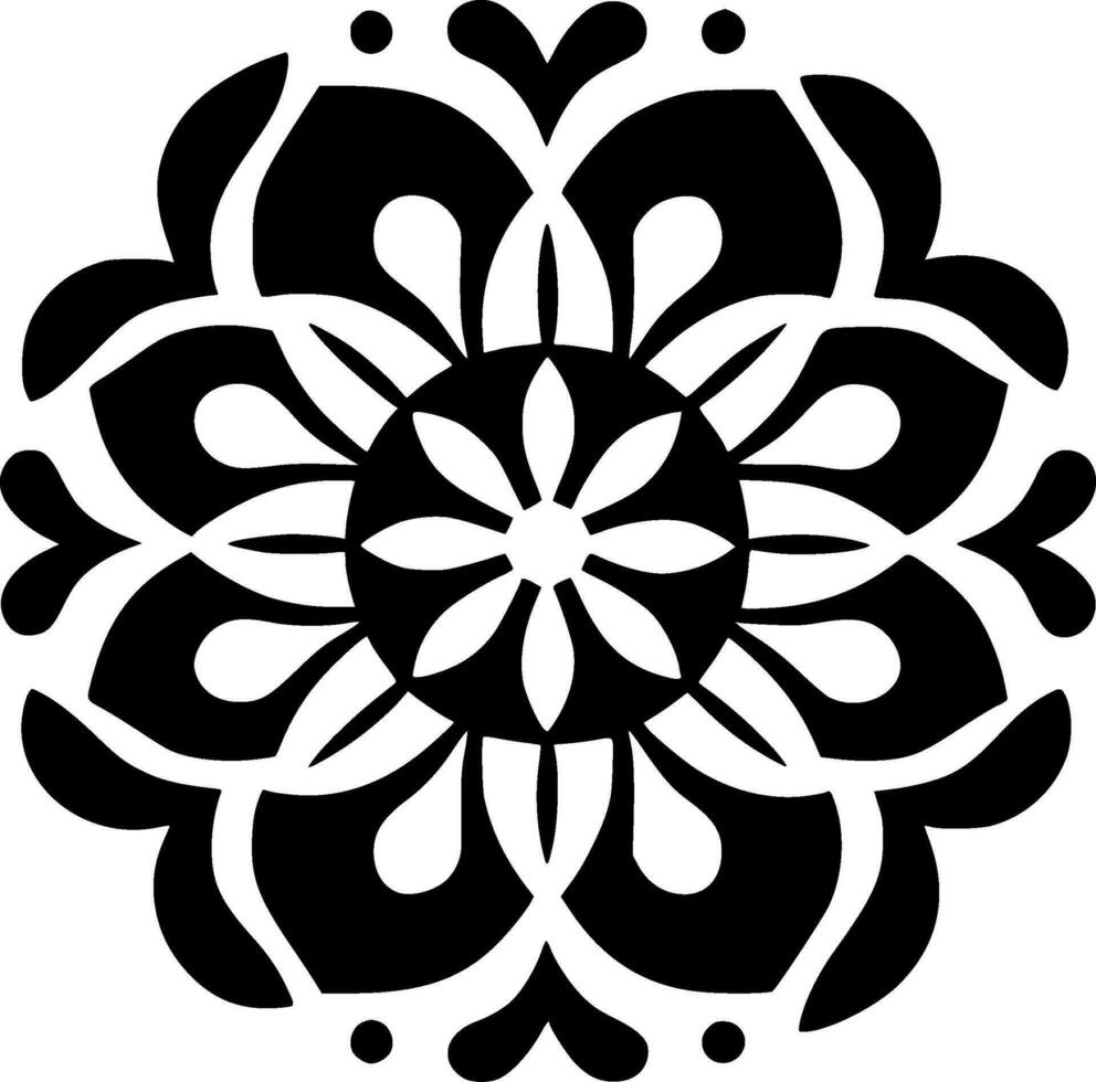 mandala, minimaliste et Facile silhouette - vecteur illustration