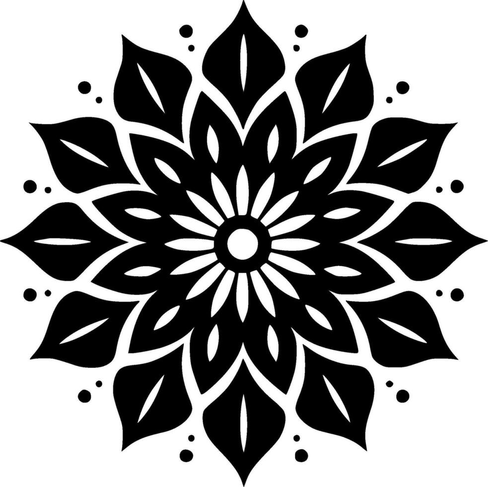 mandala, noir et blanc vecteur illustration