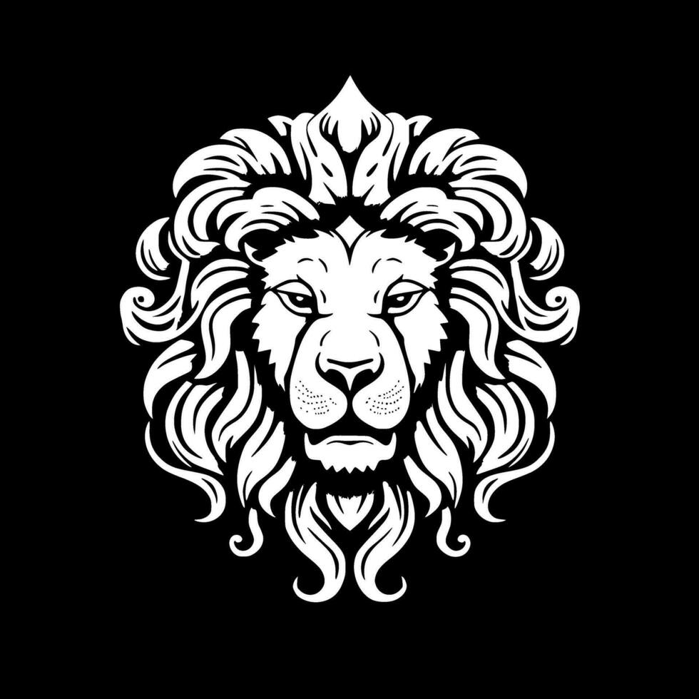 lion, noir et blanc vecteur illustration