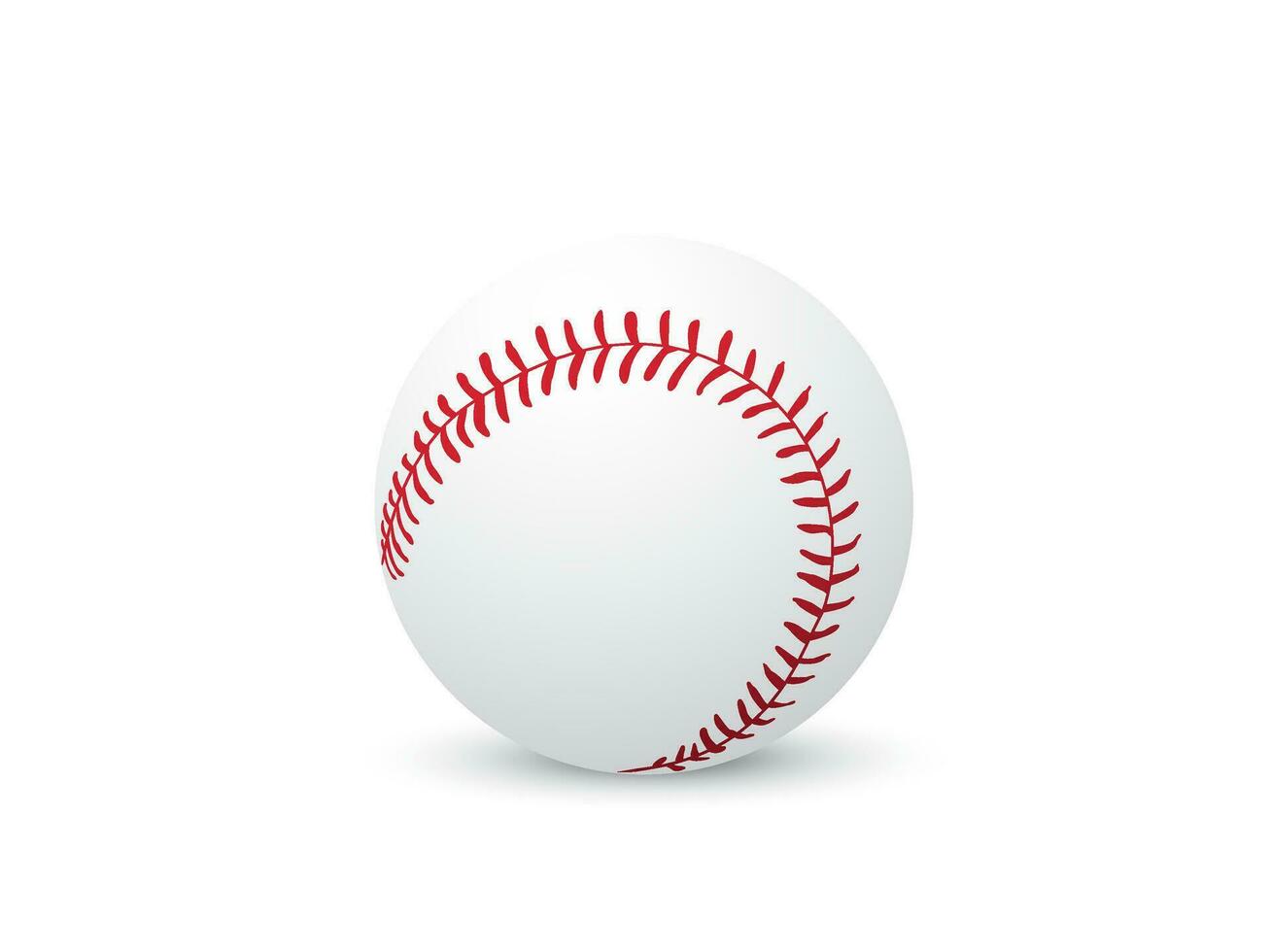 base-ball Balle sur une blanc arrière-plan, vecteur illustration.