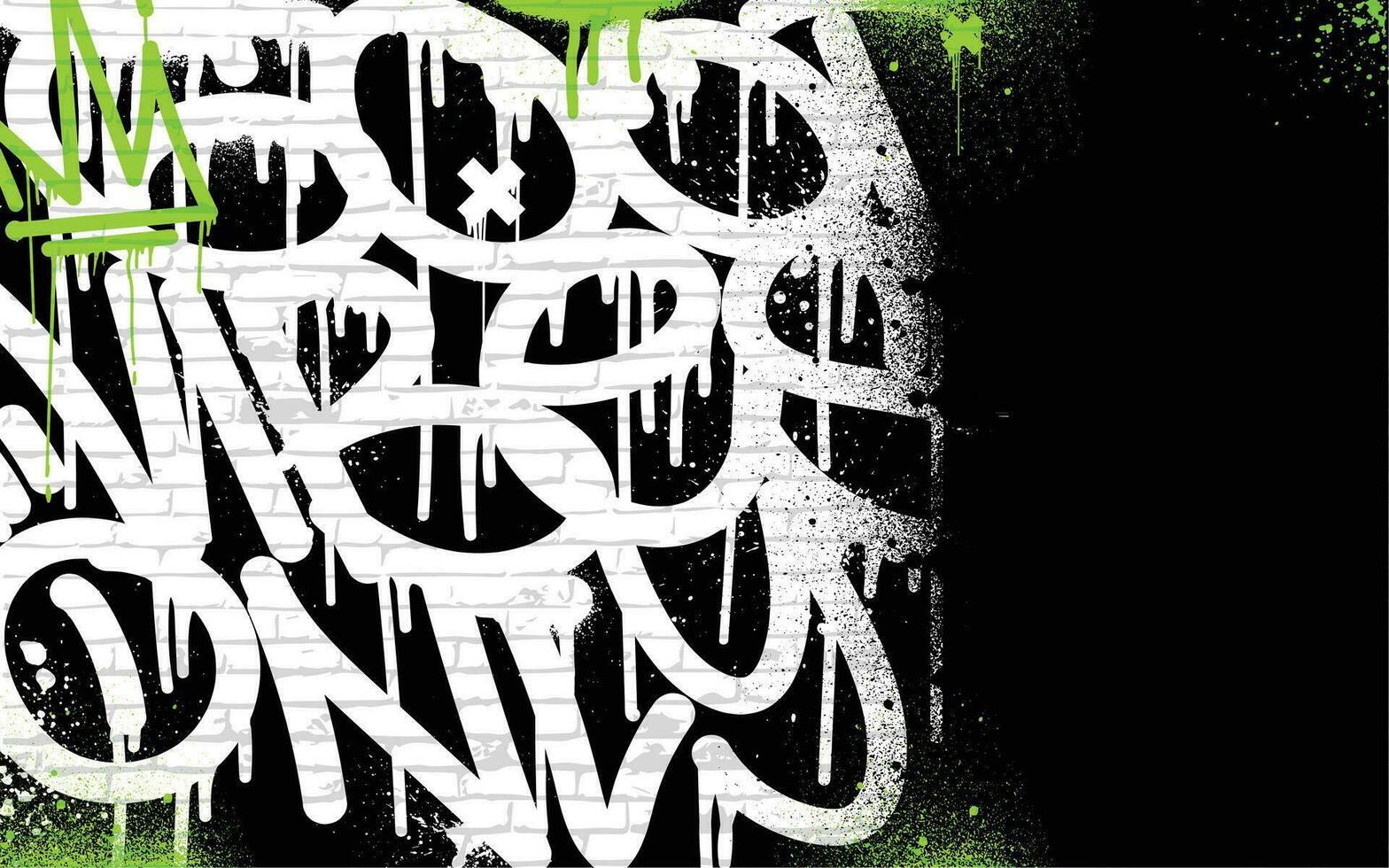 graffiti Contexte avec vomir et marquage dessiné à la main style. rue art graffiti Urbain thème dans vecteur format.