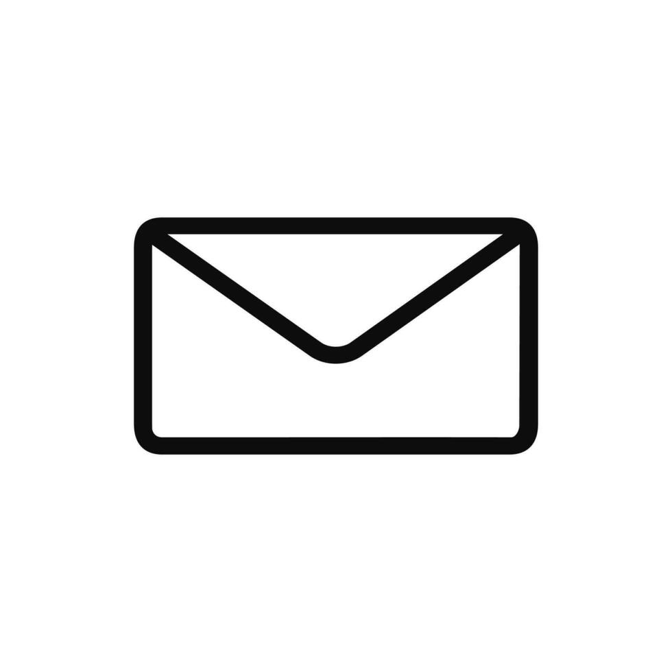 message icône. email ou nouvelles des illustrations - vecteur, signe et symbole. noir ligne icône. vecteur