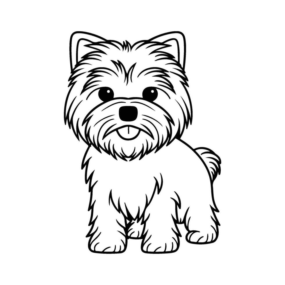 affenpinscher, main tiré dessin animé personnage, chien icône. vecteur