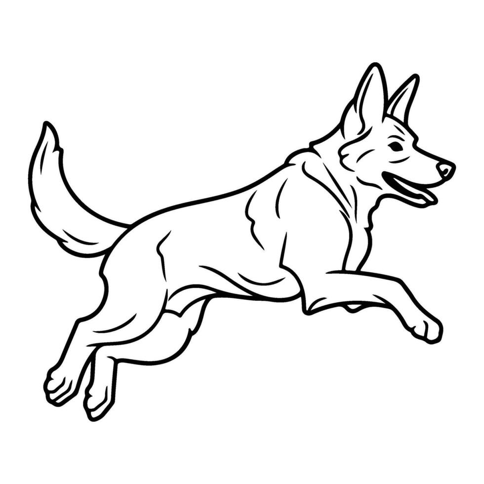 Belge berger, main tiré dessin animé personnage, chien icône. vecteur