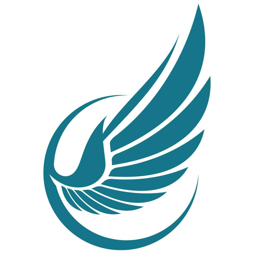 oiseau ailes illustration logo. vecteur
