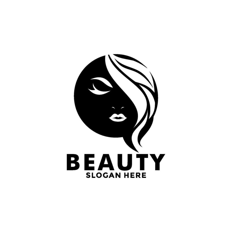 beauté logo salon et cheveux traitement logo conception, beauté femme mode logo modèle vecteur