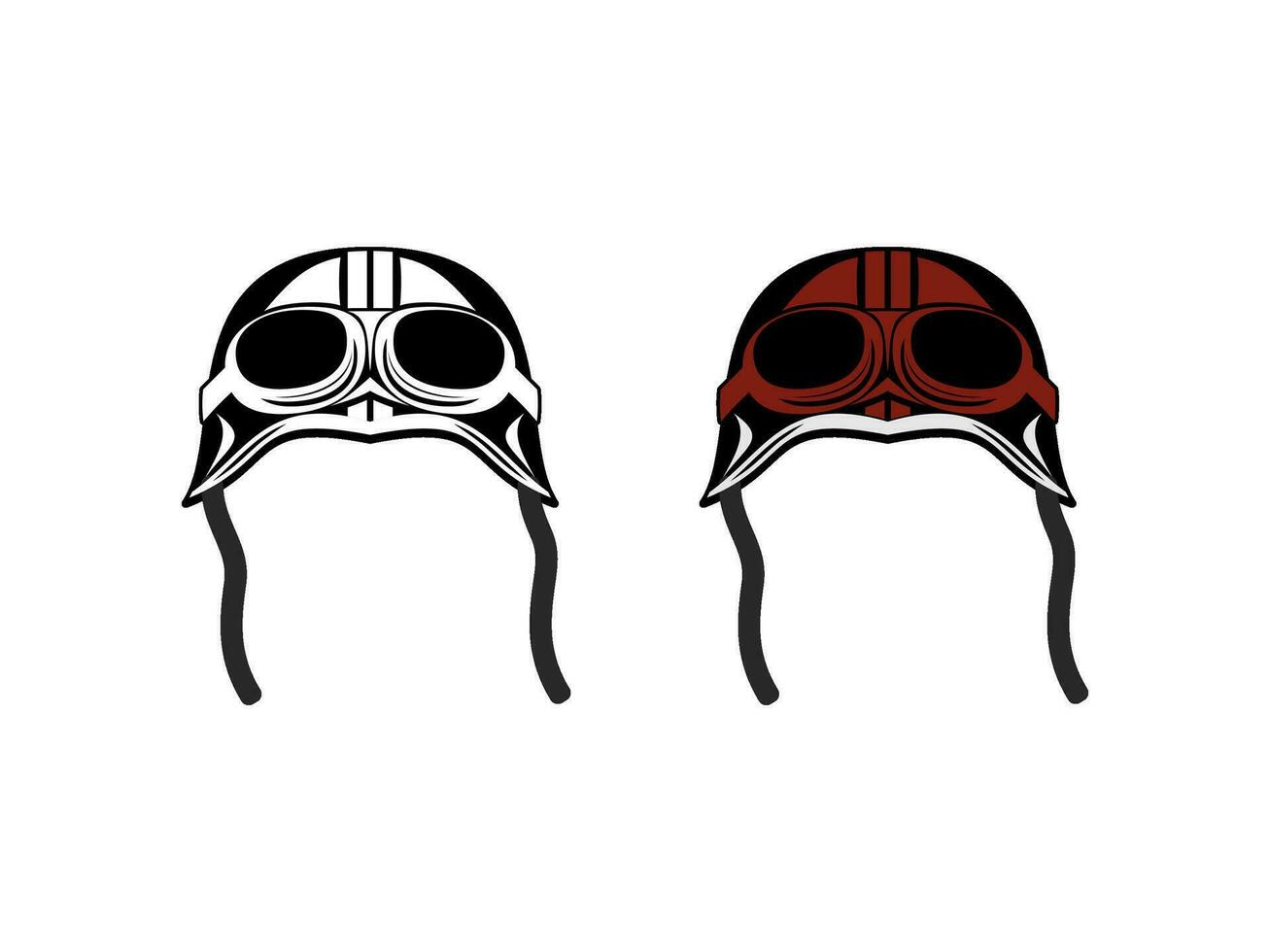 casque ancien logo concept isolé vecteur illustration