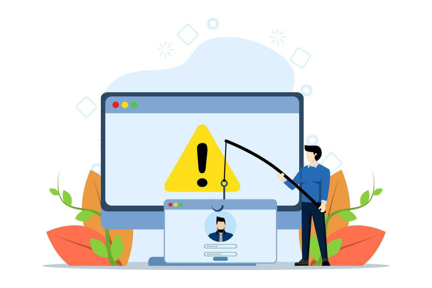 Les données vol malware concept avec minuscule personnes. Les données protection, information confidentialité, base de données Sécurité Logiciel abstrait vecteur illustration. cyber crime, ordinateur système le piratage métaphore.