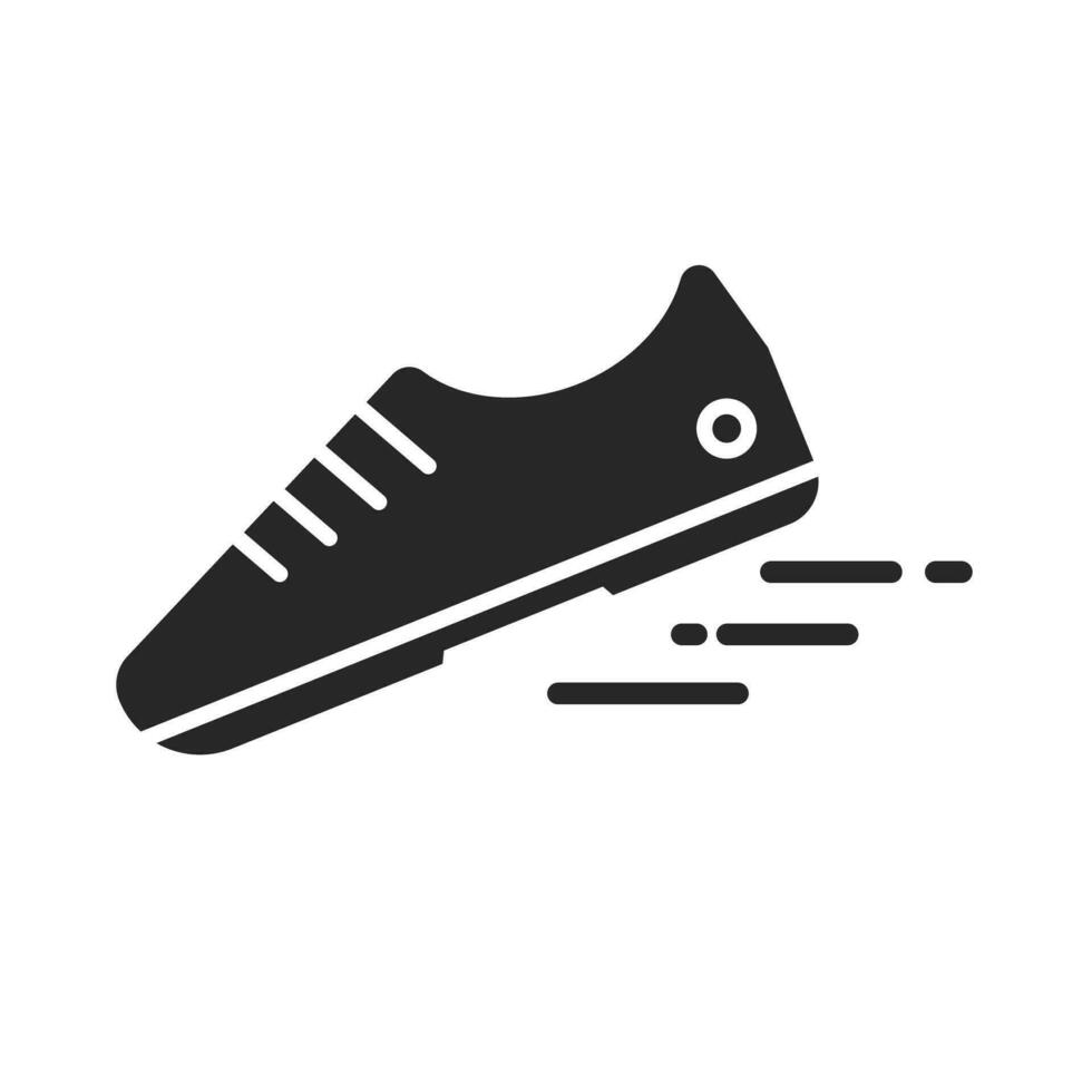 fonctionnement des chaussures silhouette icône. vecteur. vecteur
