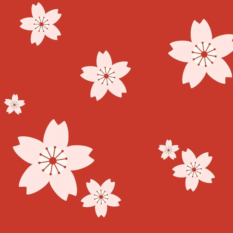 Japonais Cerise fleur fond d'écran. vecteur. vecteur