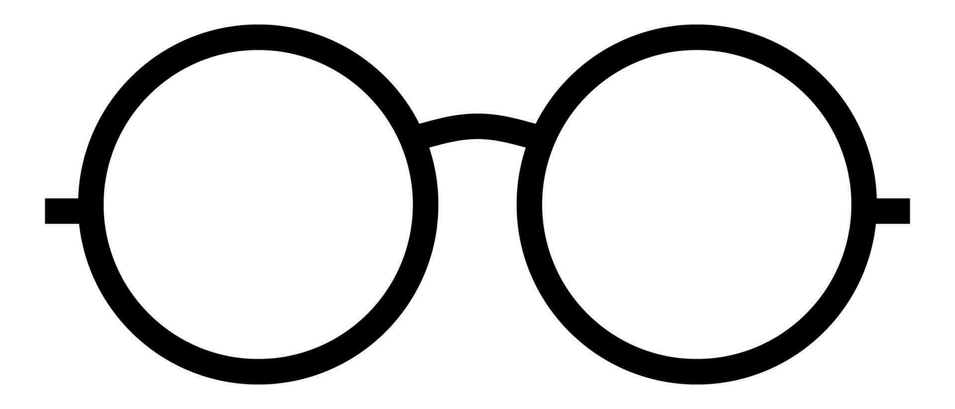 bord rond des lunettes silhouette icône. mode accessoire. vecteur. vecteur