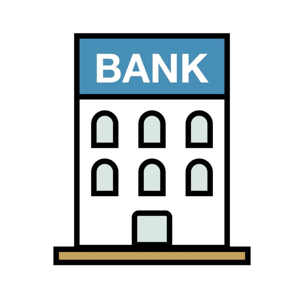 moderne banque bâtiment icône. financier icône. vecteur. vecteur