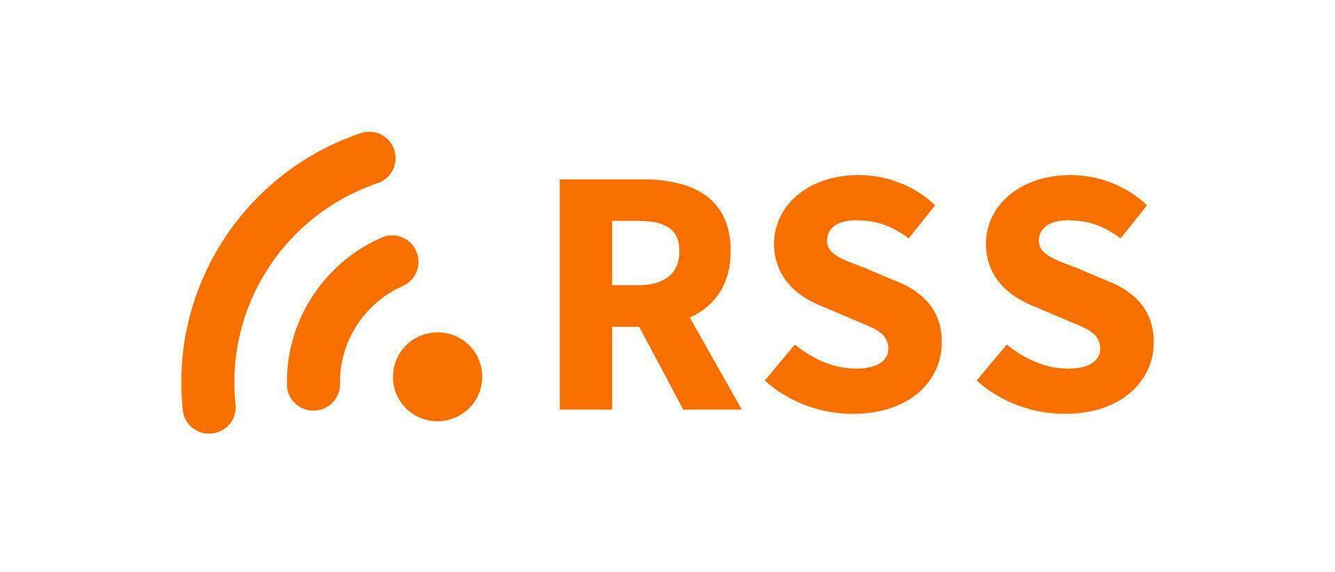 rss radio vague icône et rss logo. alimente et nouvelles. vecteur. vecteur