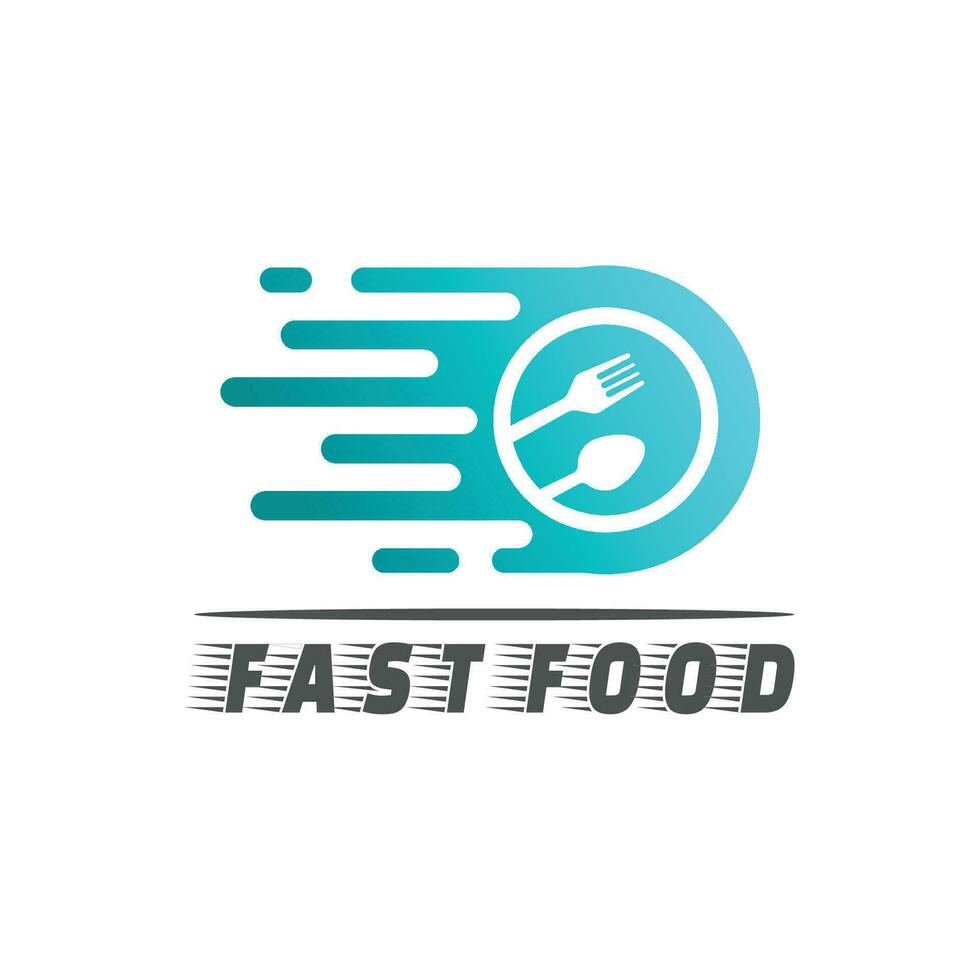 nourriture logo, vite nourriture concept icône-vecteur vecteur