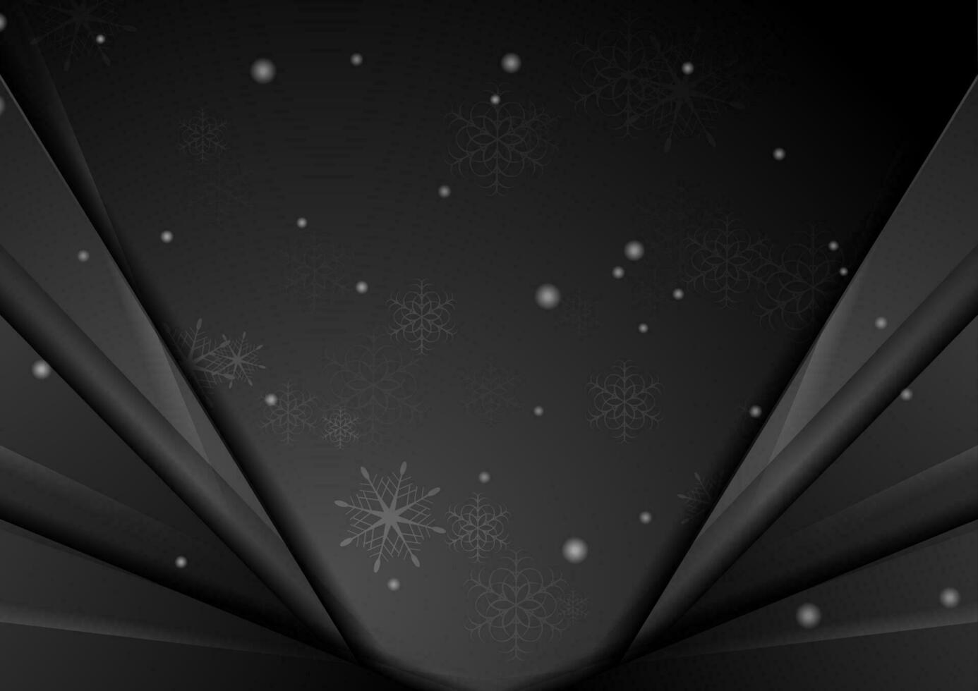 noir abstrait flocons de neige Noël entreprise Contexte vecteur