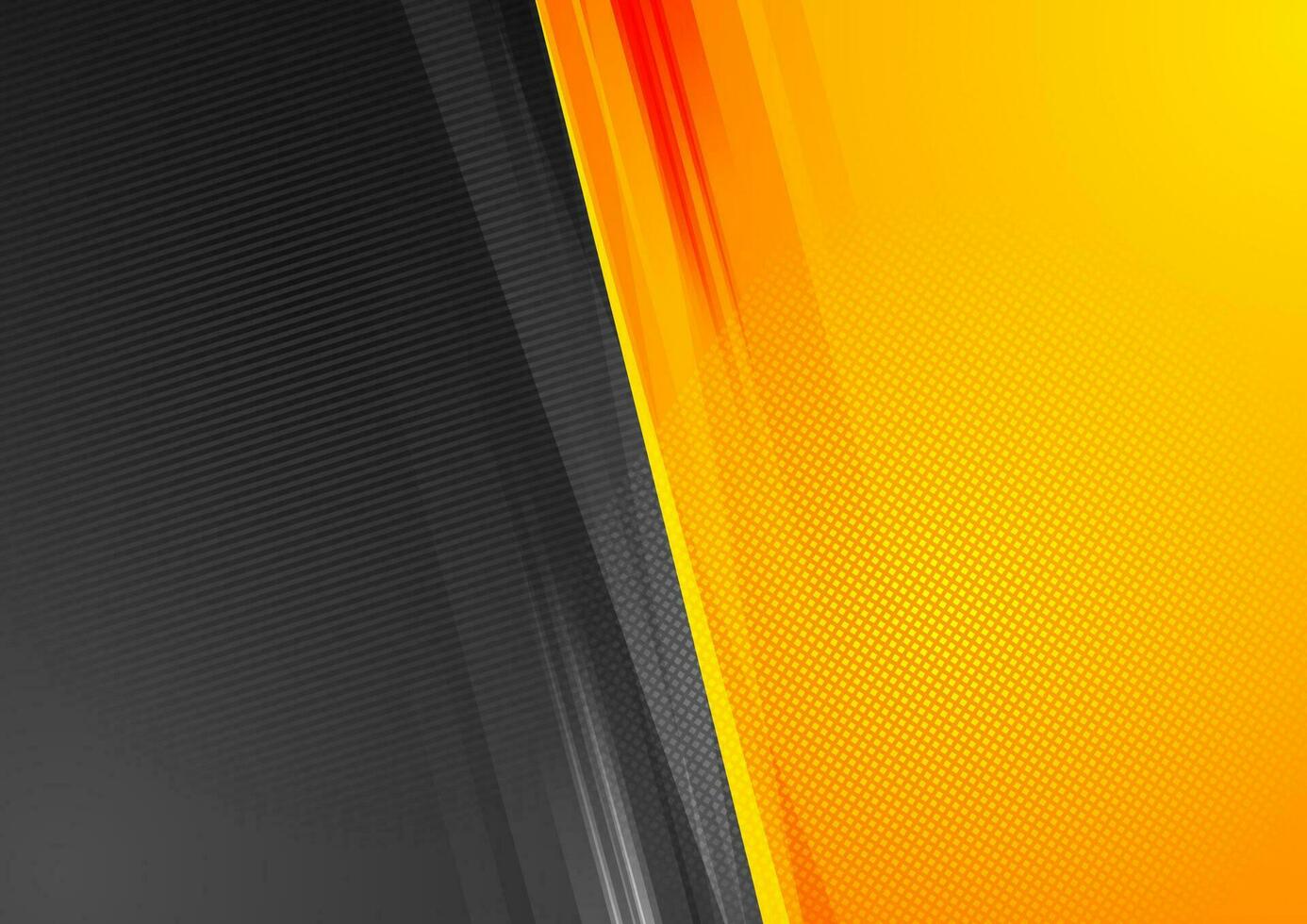 Orange et noir abstrait technologie grunge Contexte vecteur