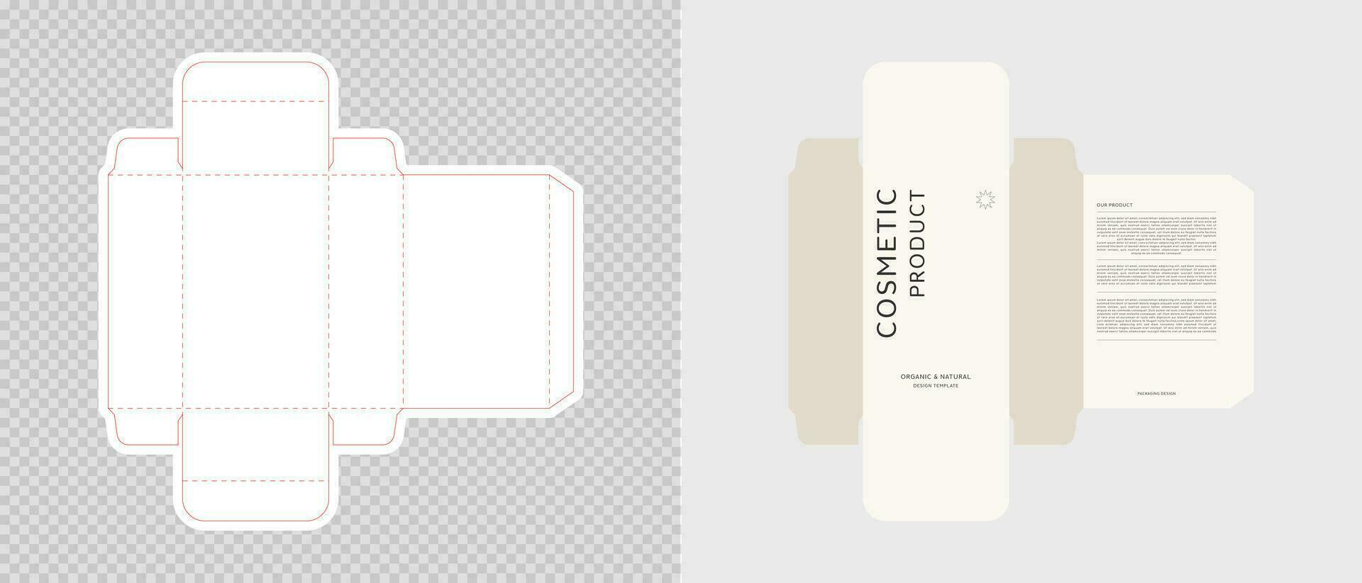 papier carton boîte modèle. cosmétique paquet boîte conception. vecteur illustration.