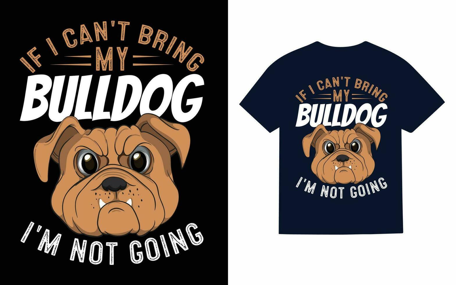 Anglais bouledogue typographie T-shirt conception, vecteur