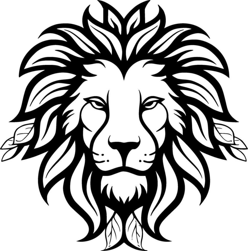 lion, noir et blanc vecteur illustration