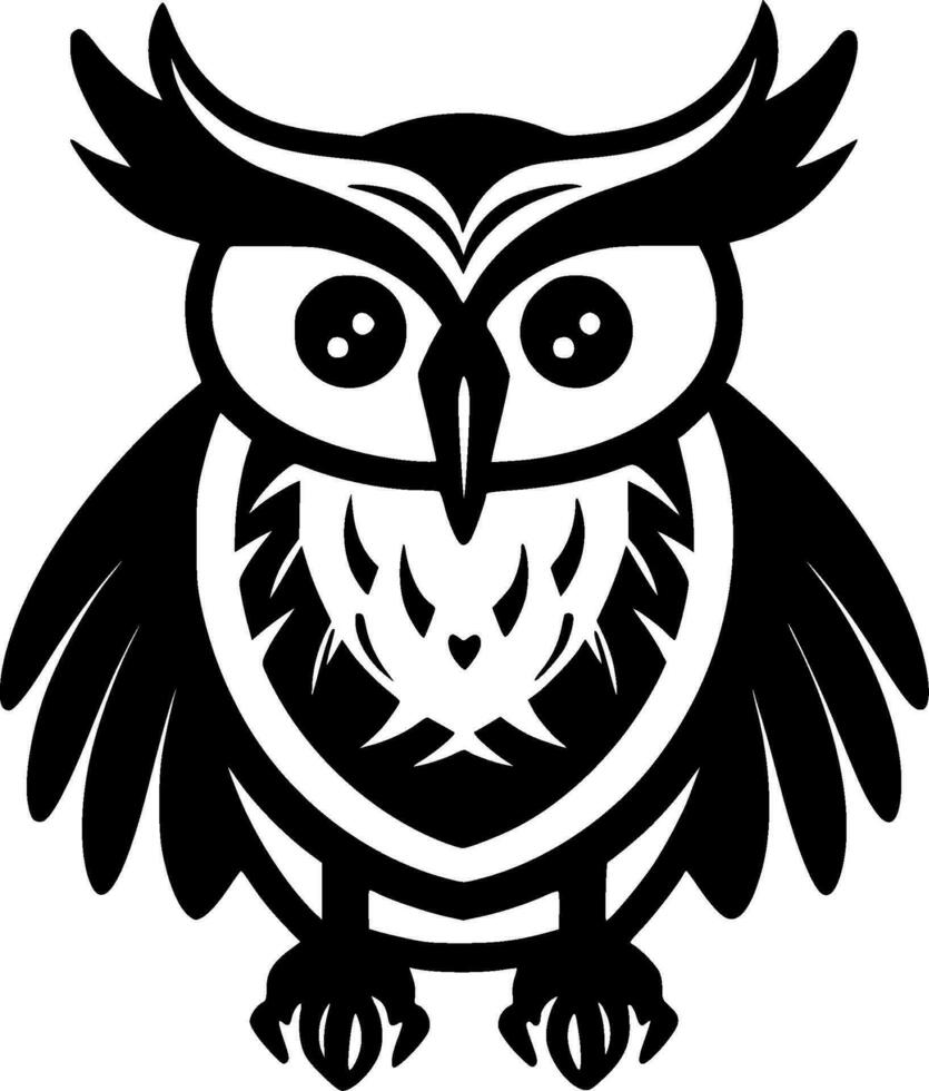 hibou, minimaliste et Facile silhouette - vecteur illustration