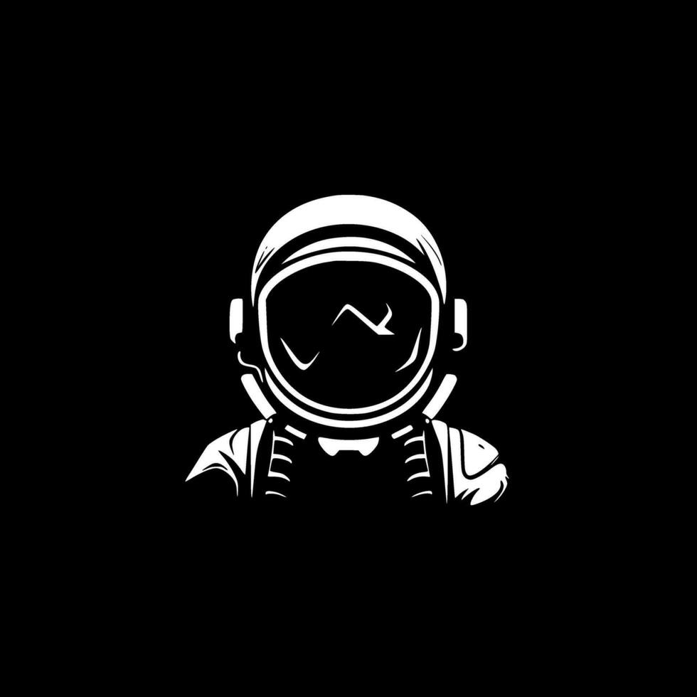 astronaute - minimaliste et plat logo - vecteur illustration