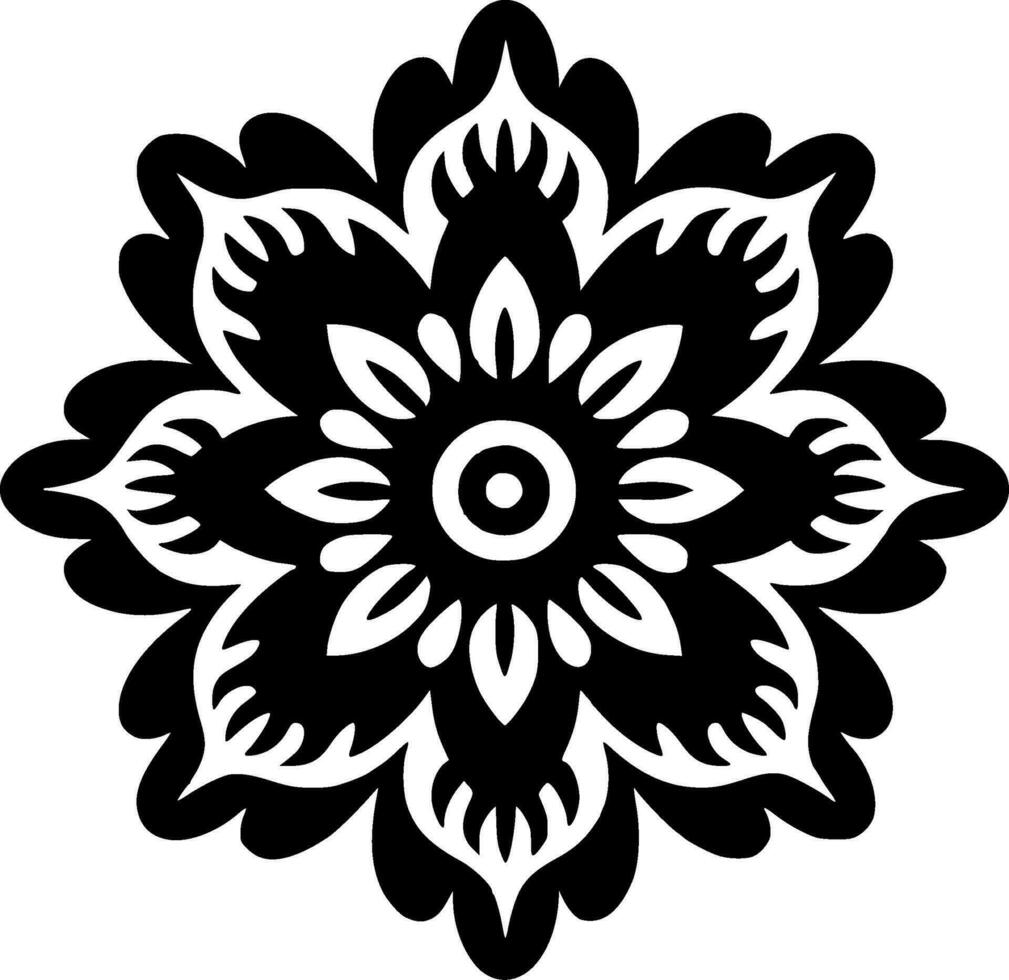 mandala - minimaliste et plat logo - vecteur illustration