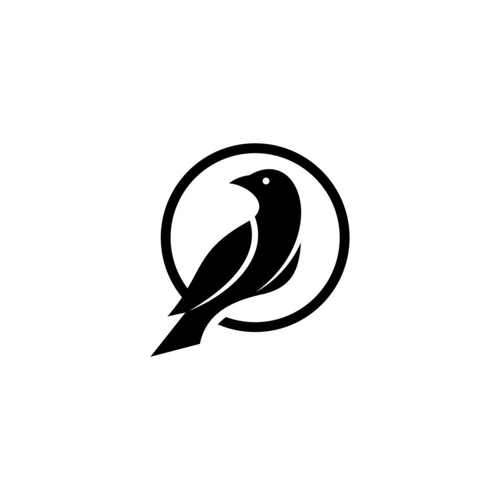 noir des oiseaux logo conception modèle, adapté pour votre conception besoin, logo, illustration, animation, etc. vecteur