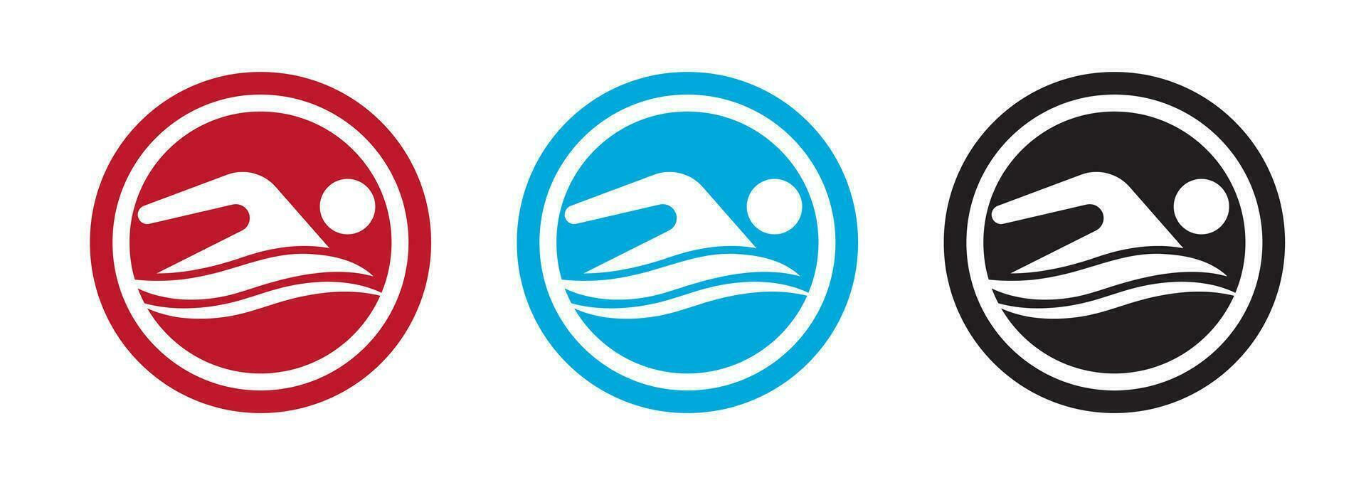 nager logo pour application ou site Internet. nager championnat icône. vecteur