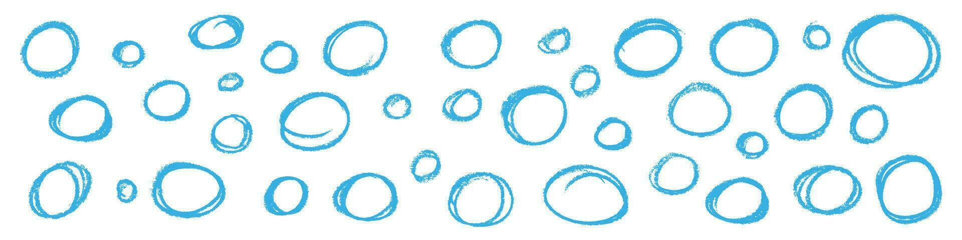 abstrait cercle conception avec bleu peindre brosse coups. grunge aquarelle texture formant rond Cadre logo. tourbillon vagues et tache éléments dans circulaire former. plat des illustrations isolé vecteur