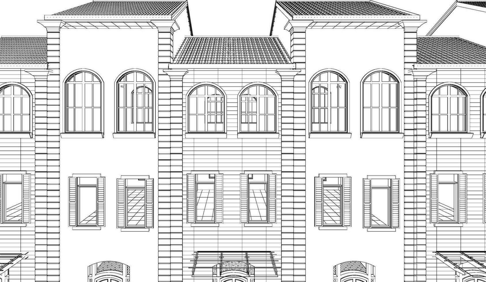 3d illustration du projet de construction vecteur