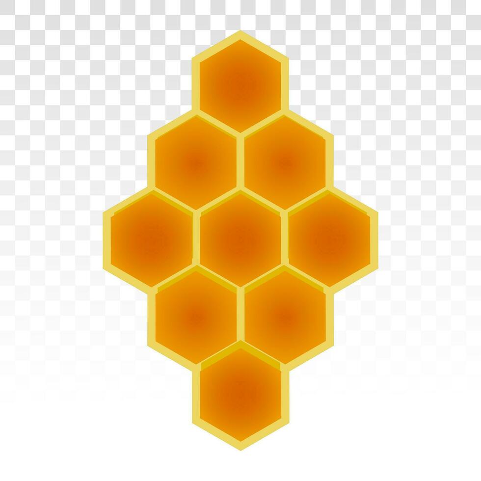 nid d'abeille ou mon chéri peigne plat icône avec hexagone modèle pour applications et sites Internet vecteur