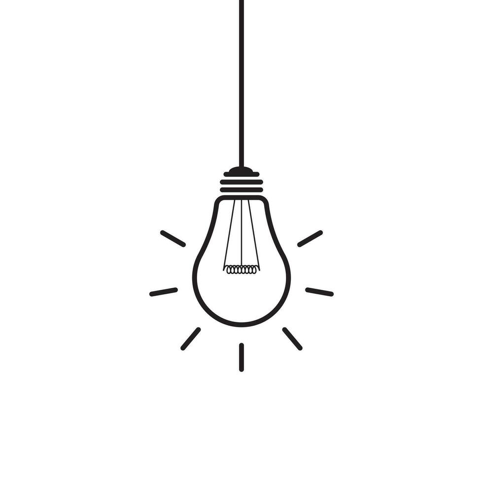 pendaison lumière ampoule icône pouvez être utilisé pour applications ou sites Internet vecteur