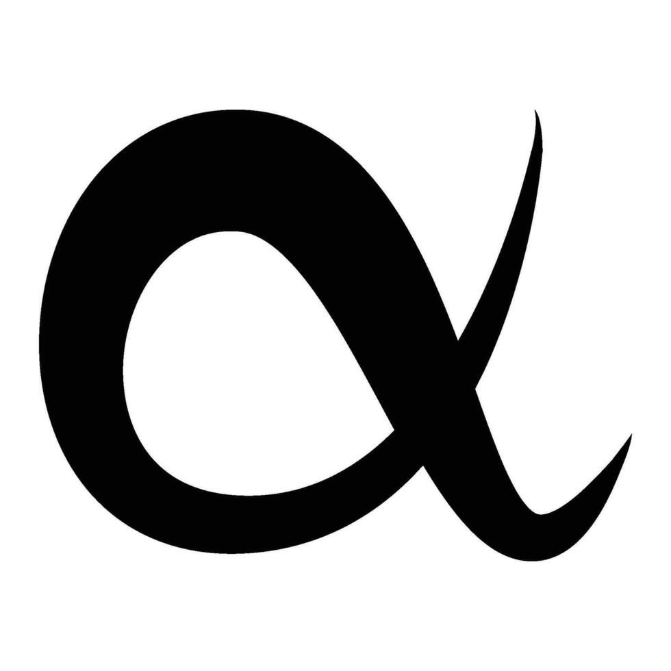 alpha icône vecteur logo modèle