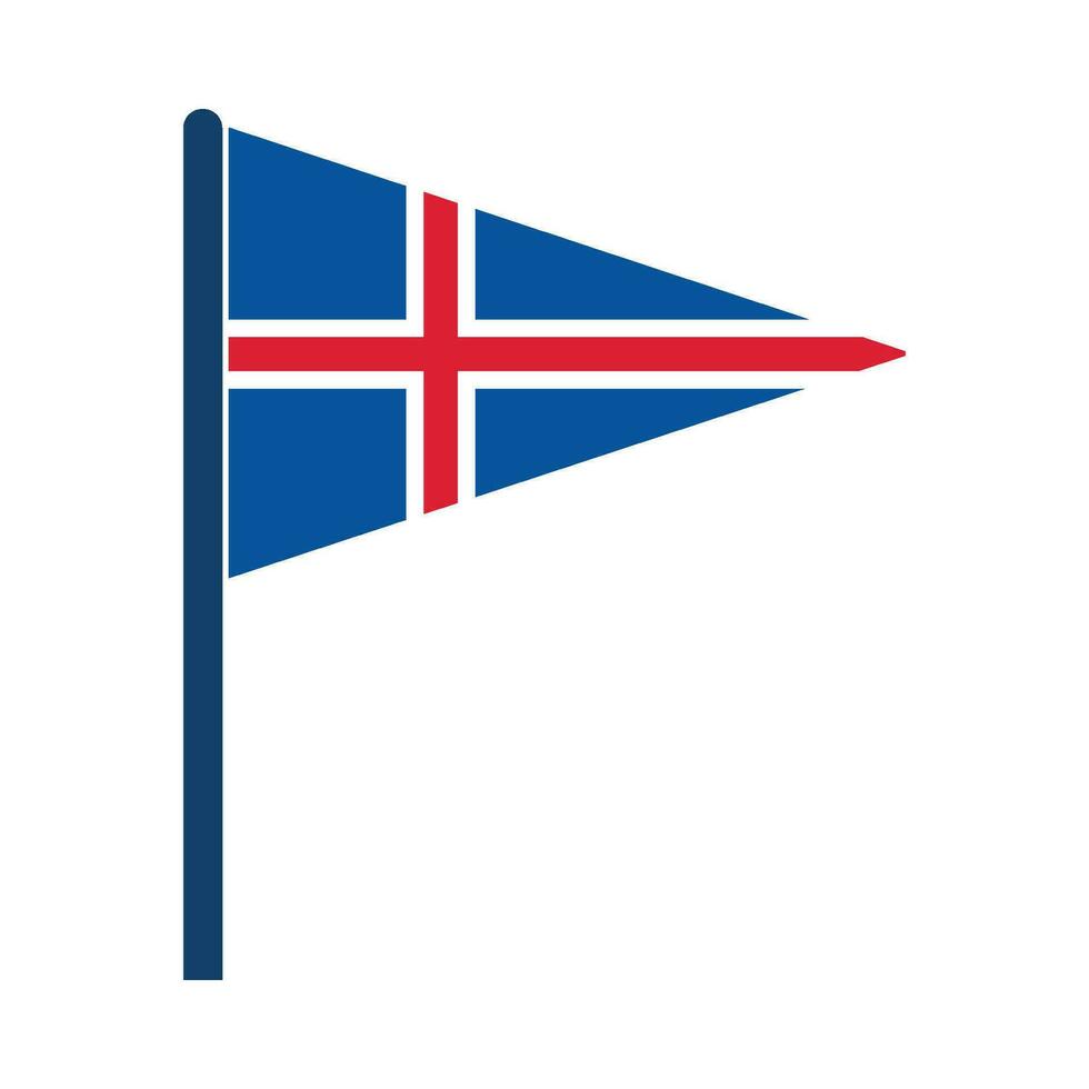 Islande drapeau icône vecteur