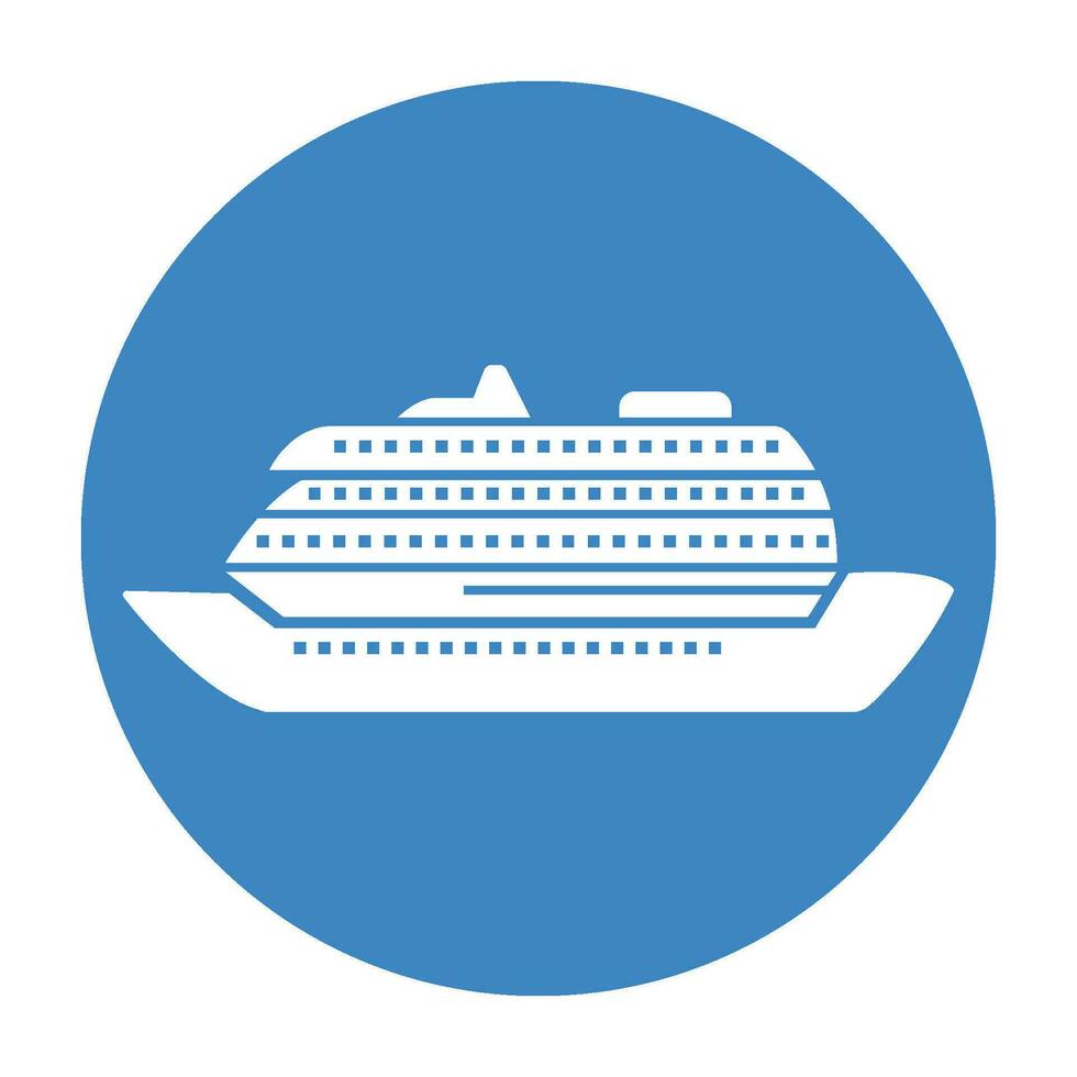 icône de bateau de croisière vecteur