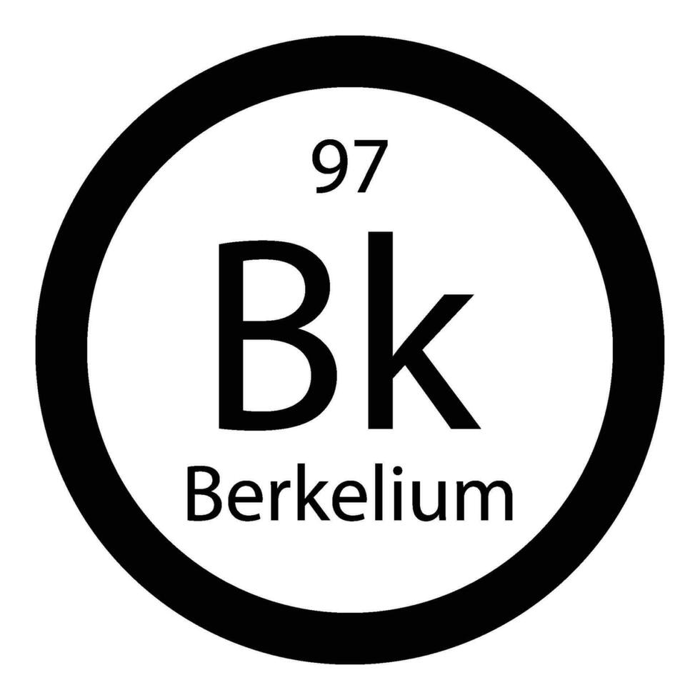périodique table élément berkelium icône vecteur