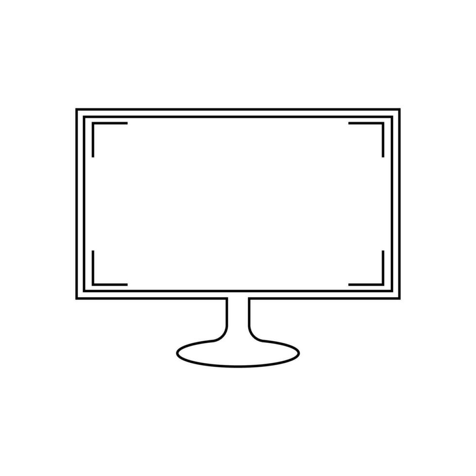moniteur avec une Vide et isolé écran avec une blanc Contexte. maquette modèle conception, vecteur illustration éléments.