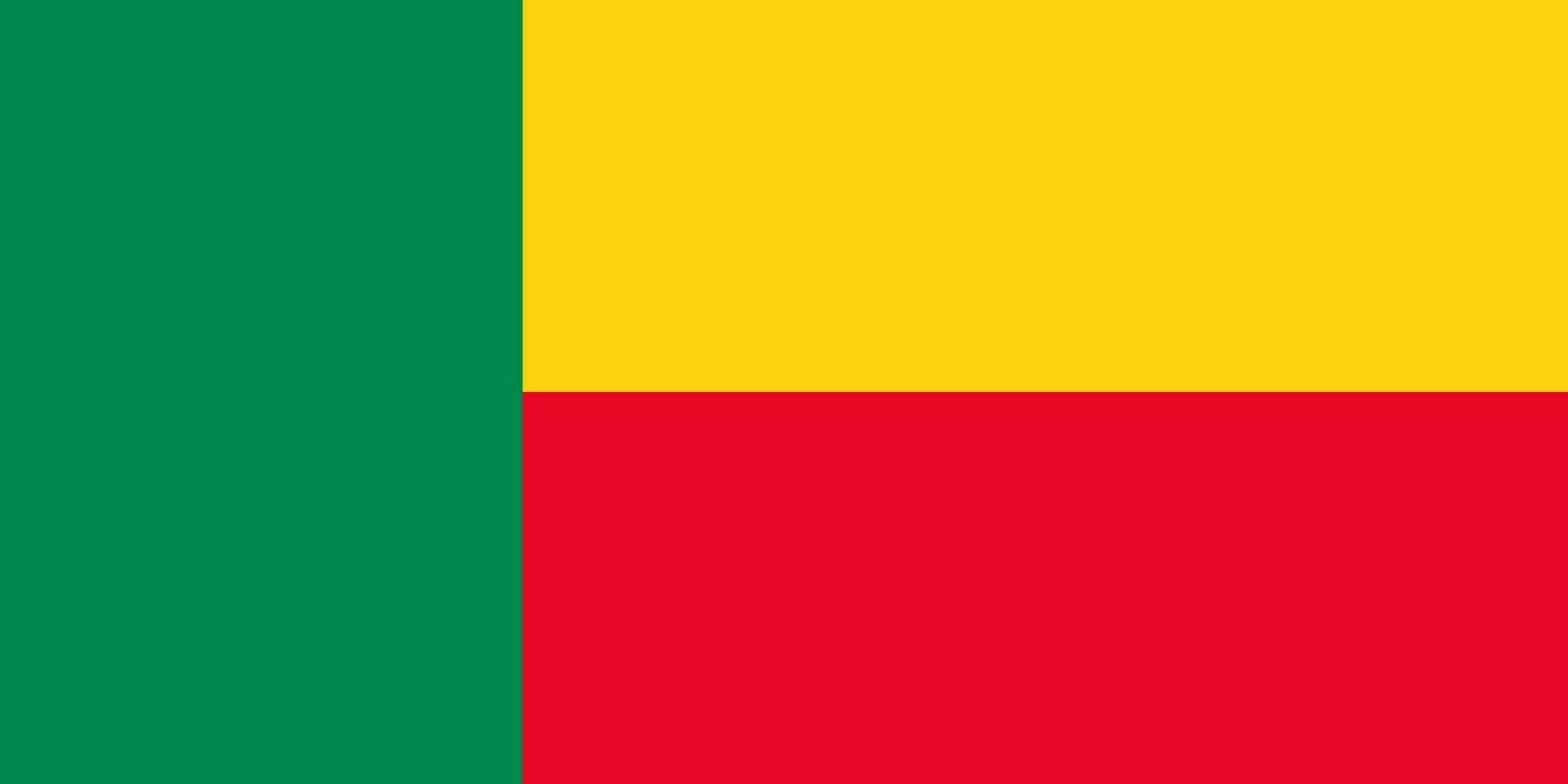 Bénin nationale drapeau avec officiel couleurs vecteur