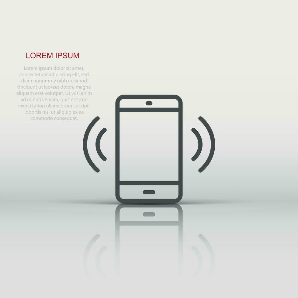 icône d'écran vide de smartphone dans un style plat. illustration vectorielle de téléphone portable sur fond blanc isolé. concept d'entreprise téléphonique. vecteur