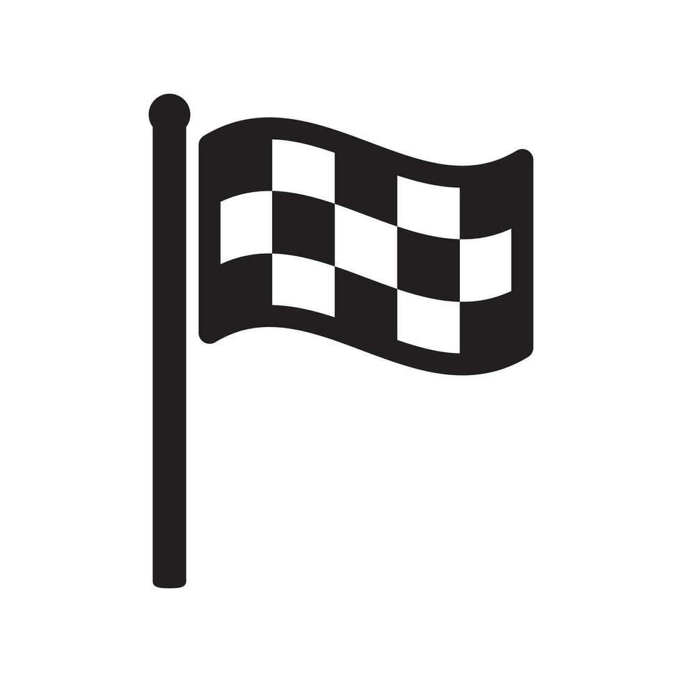 courses drapeau icône vecteur conception illustration