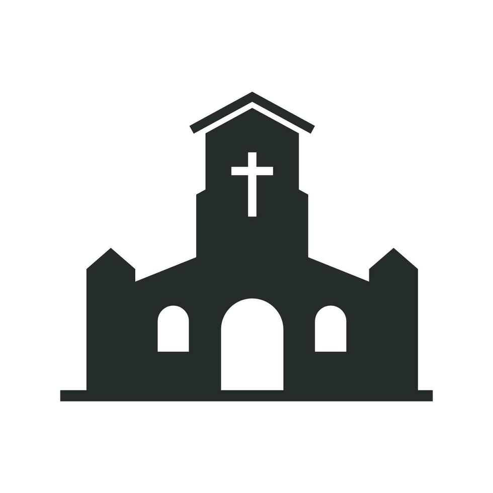 église icône graphique vecteur conception illustration