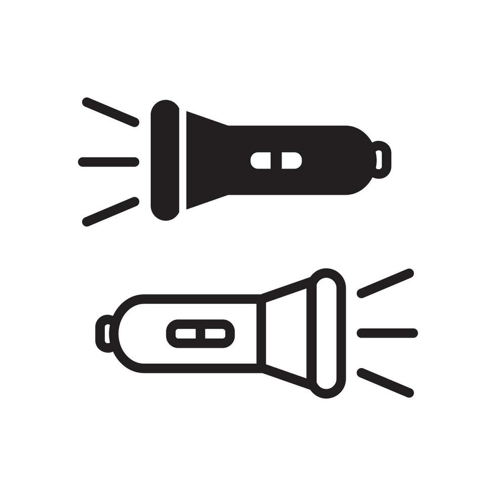 lampe de poche icône graphique vecteur conception illustration